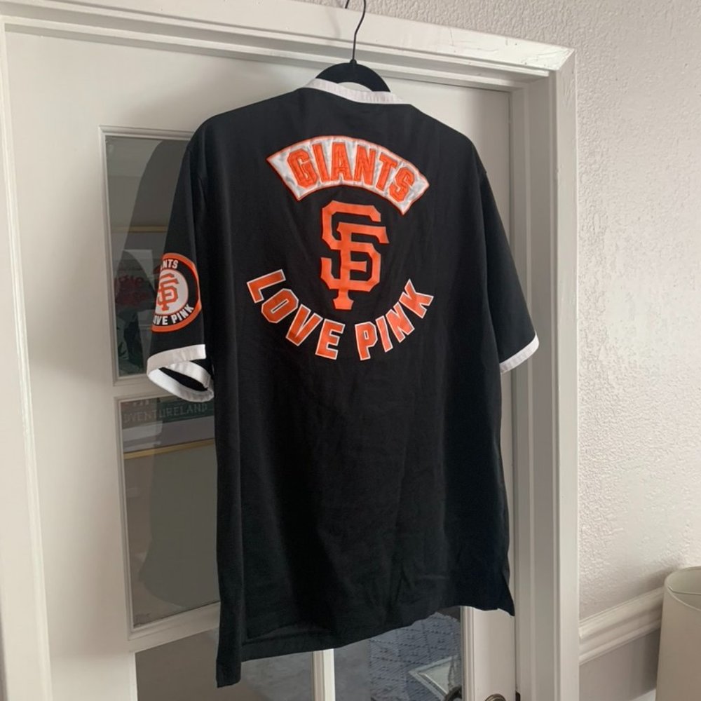 PINK Victoria's Secret Black & Orange San Francisco Giants Love Pink Jersey